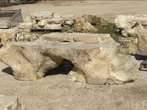 Photo of proposed stone bench for Cattleman's Square